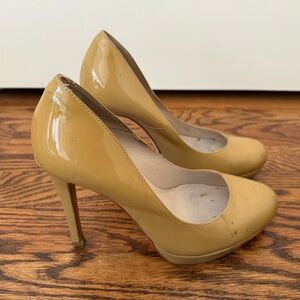 LK Bennett nude patent heels. Well loved